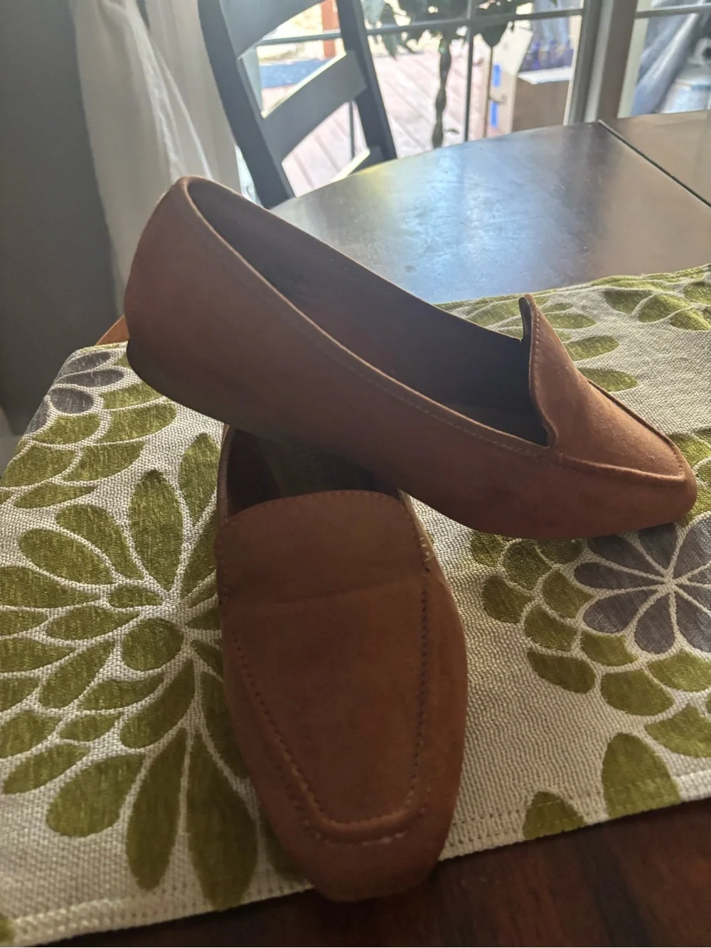 Journee Collection Suede Loafers in Brown size 9